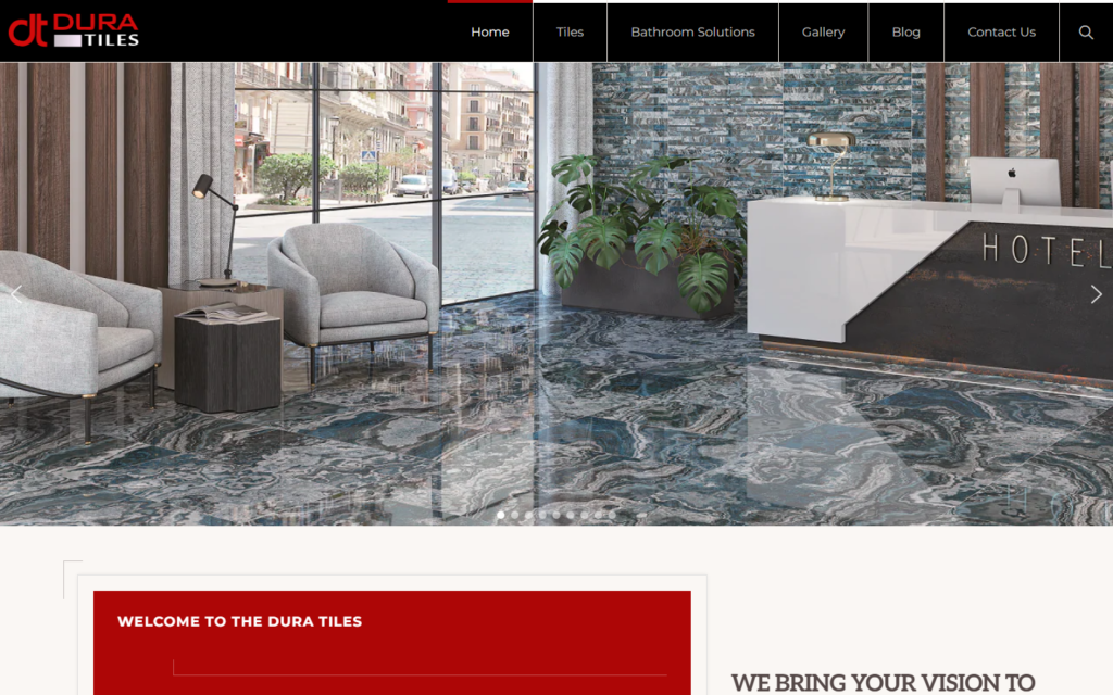Dura Tiles website designed by Efficient E Solutions